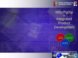 MSc/PgDip in Integrated Product Development