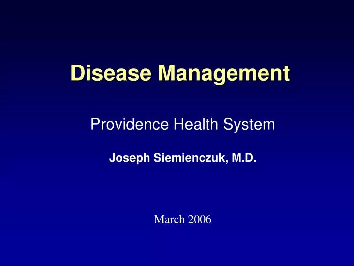 disease management