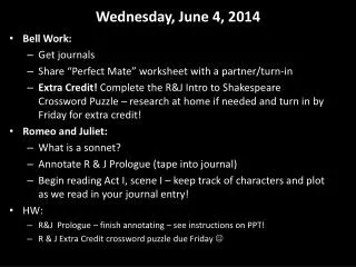Wednesday, June 4, 2014