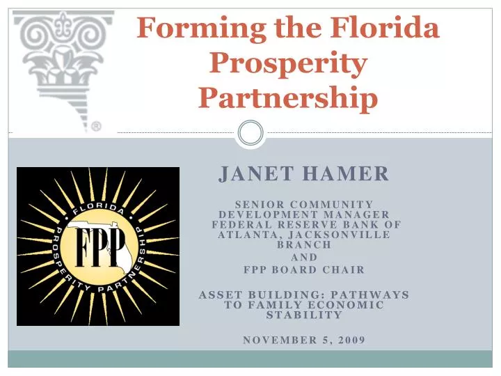 forming the florida prosperity partnership