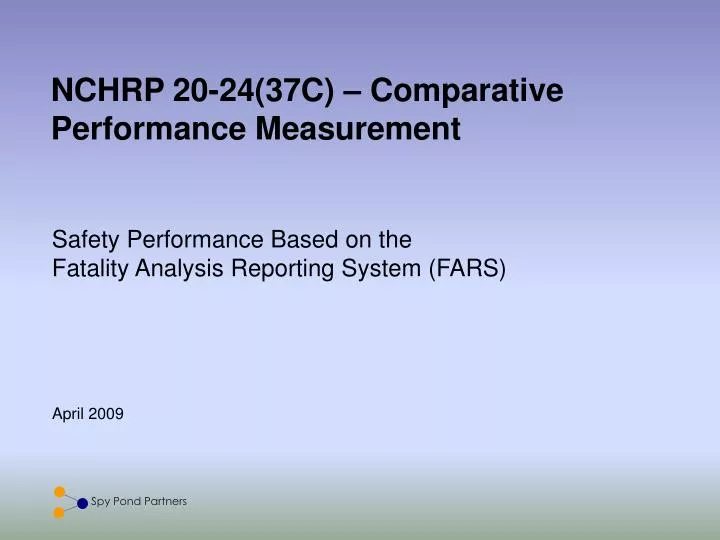 nchrp 20 24 37c comparative performance measurement