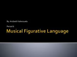 Musical Figurative Language