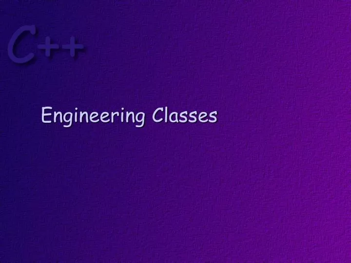engineering classes