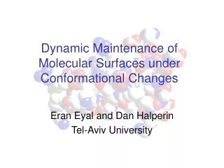 Dynamic Maintenance of Molecular Surfaces under Conformational Changes