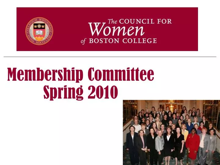 membership committee spring 2010