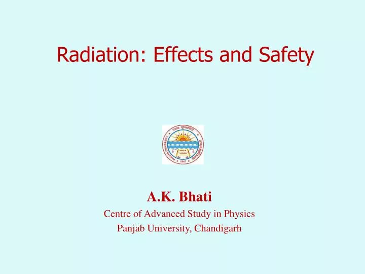 radiation effects and safety