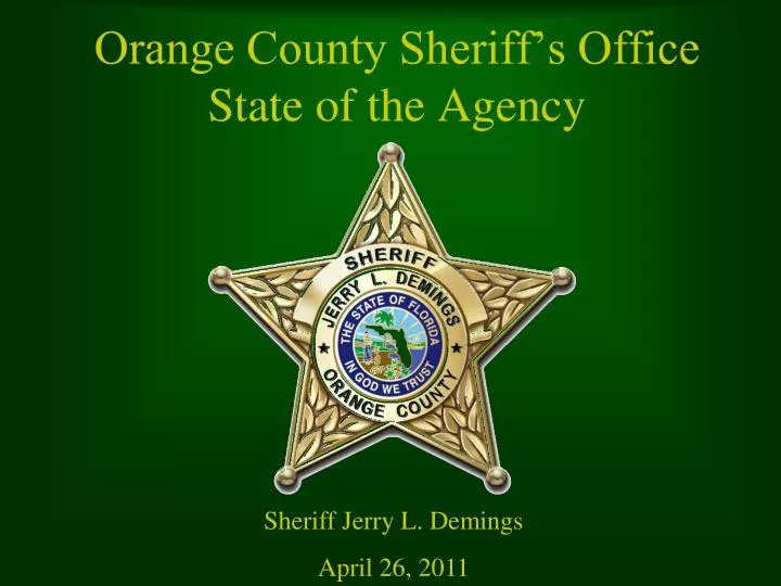 orange county sheriff s office state of the agency