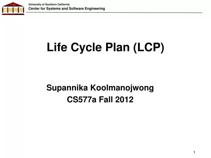 life cycle plan lcp