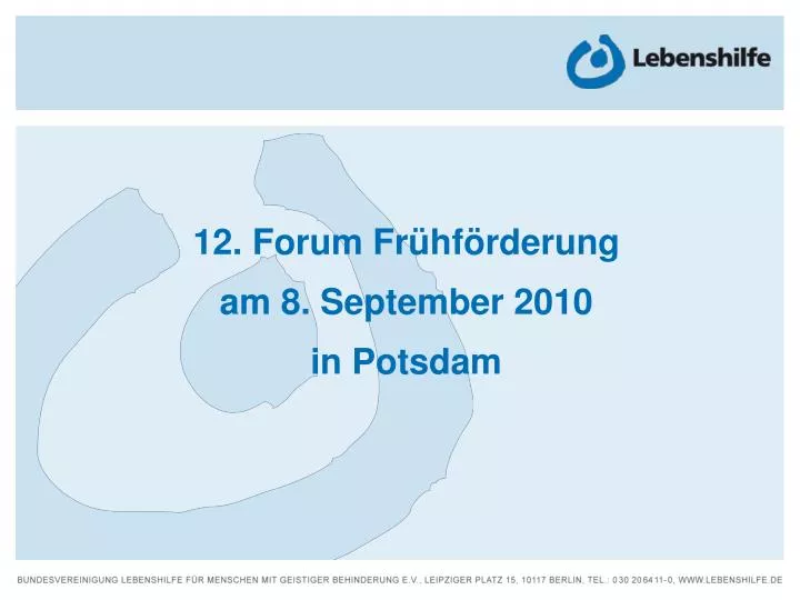12 forum fr hf rderung am 8 september 2010 in potsdam