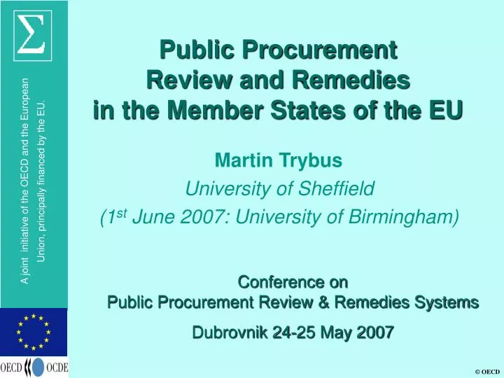 public procurement review and remedies in the member states of the eu