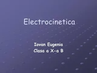 electrocinetica