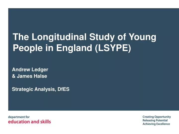 the longitudinal study of young people in england lsype