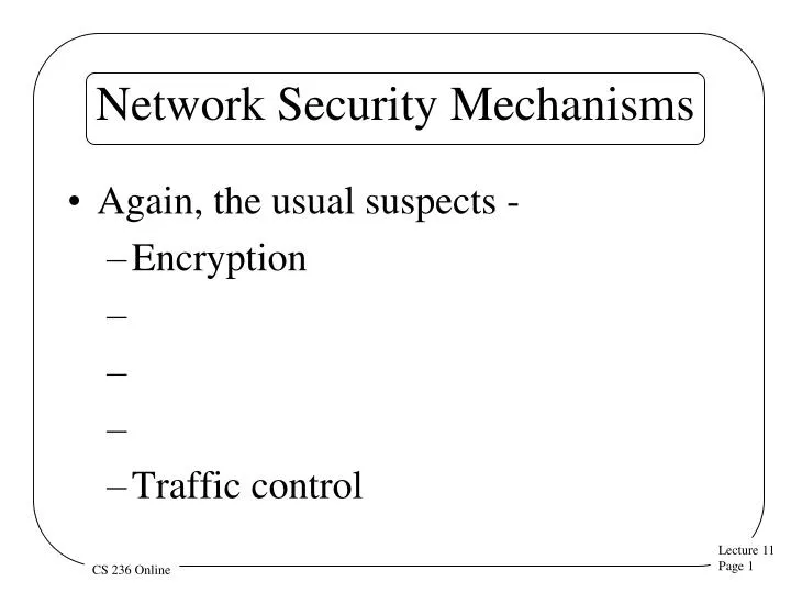 network security mechanisms