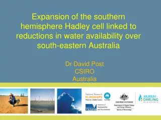 Dr David Post CSIRO Australia