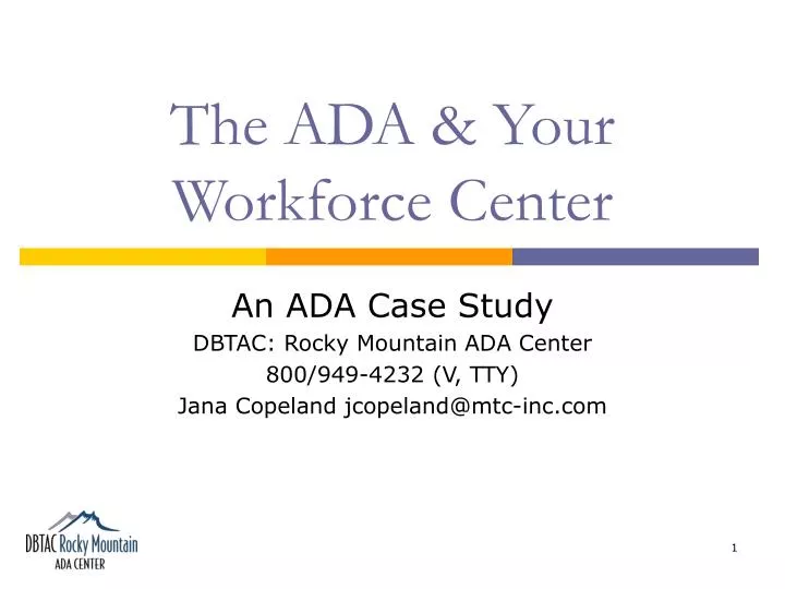 the ada your workforce center