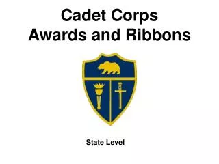 Cadet Corps Awards and Ribbons