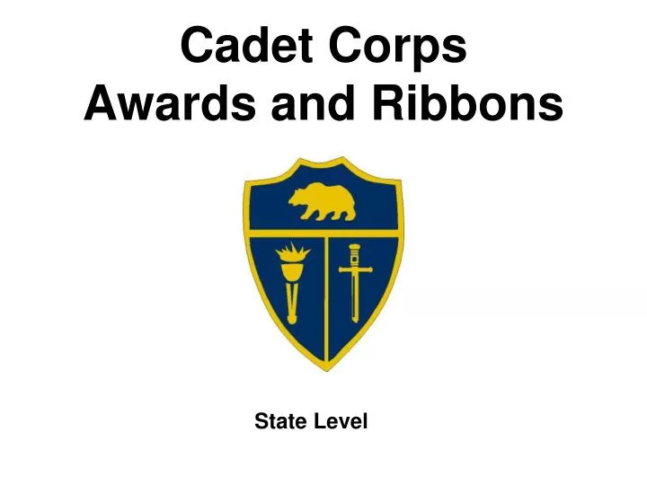 cadet corps awards and ribbons