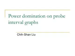 Power domination on probe interval graphs