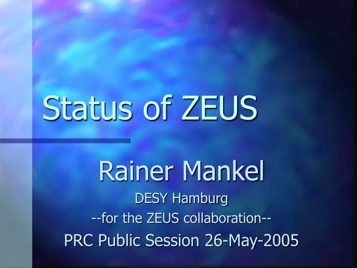 status of zeus