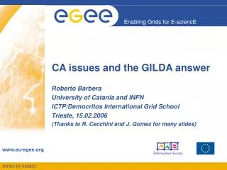 CA issues and the GILDA answer