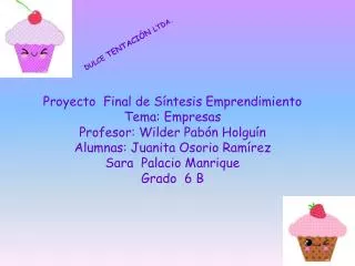 d ulce tentaci n ltda