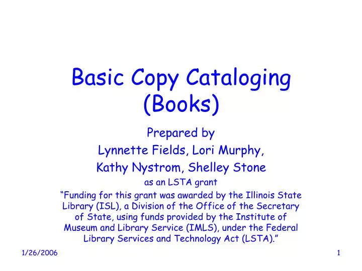basic copy cataloging books
