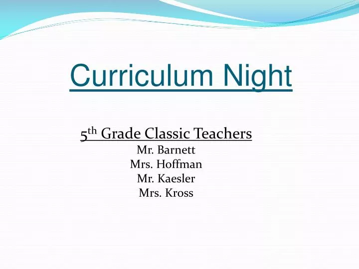 5 th grade classic teachers mr barnett mrs hoffman mr kaesler mrs kross