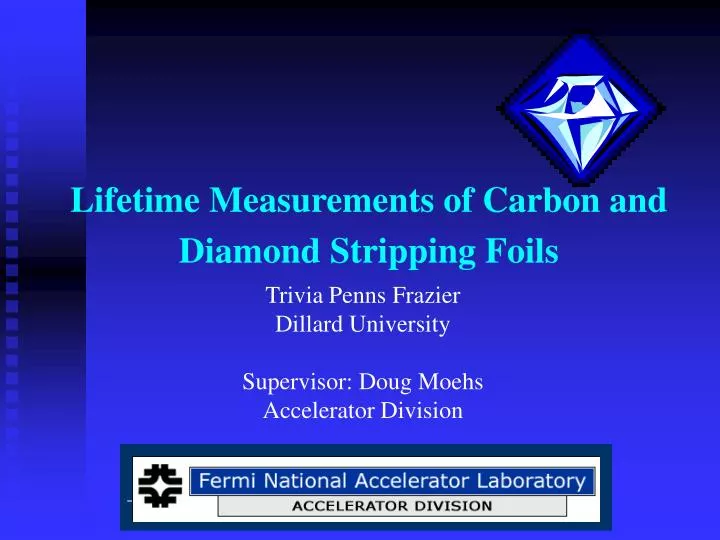 lifetime measurements of carbon and diamond stripping foils