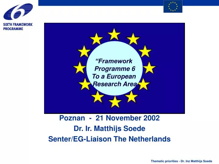 poznan 21 november 2002 dr ir matthijs soede senter eg liaison the netherlands