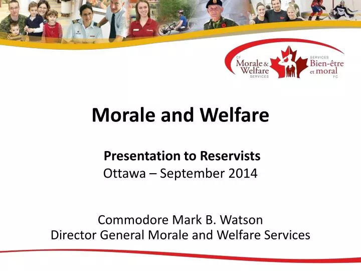 morale and welfare presentation to reservists ottawa september 2014