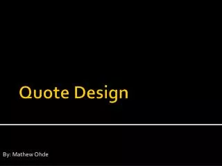 Quote Design