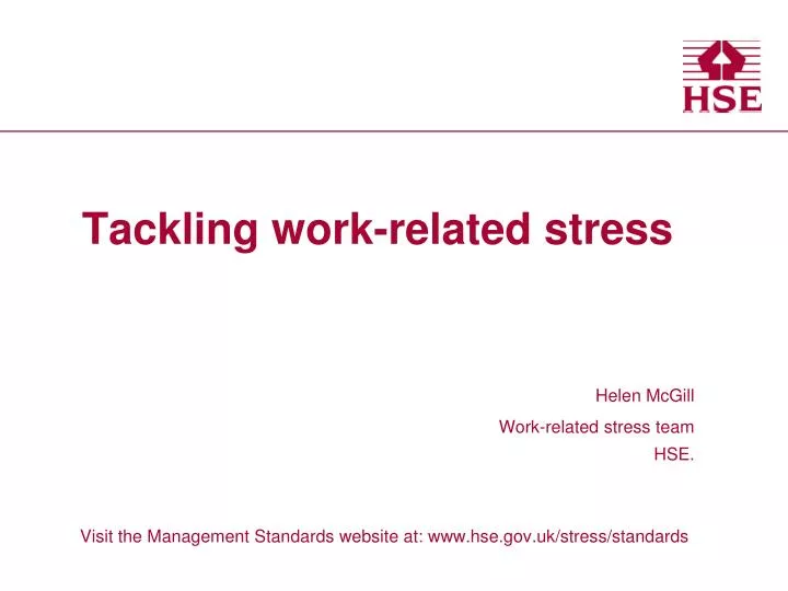 tackling work related stress