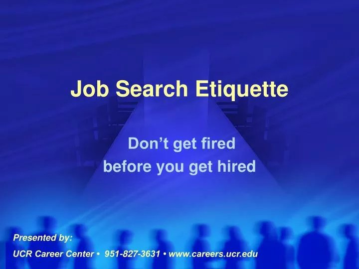 job search etiquette