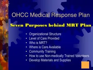 OHCC Medical Response Plan