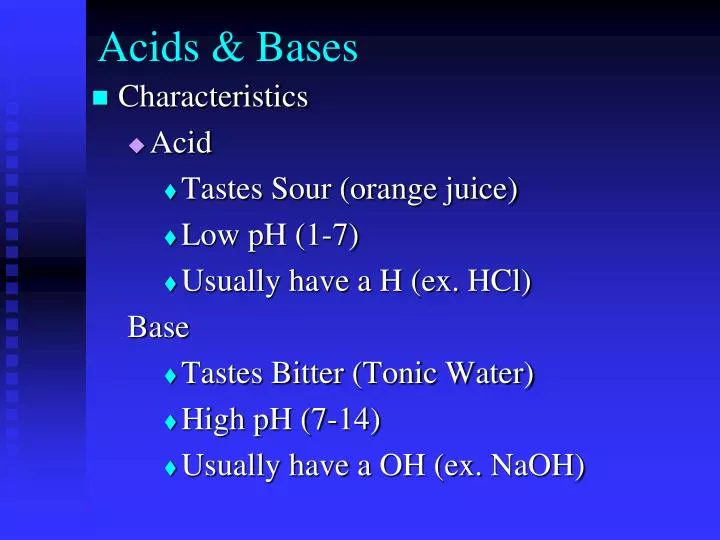 acids bases