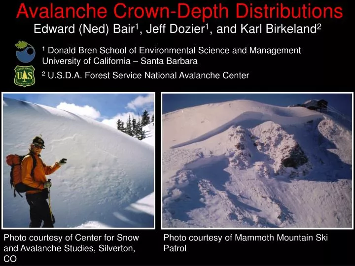 avalanche crown depth distributions