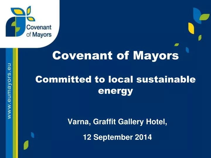 covenant of mayors committed to local sustainable energy