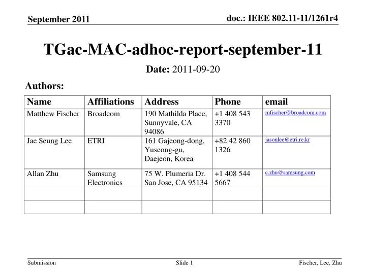 tgac mac adhoc report september 11