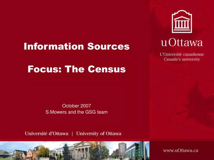 information sources focus the census