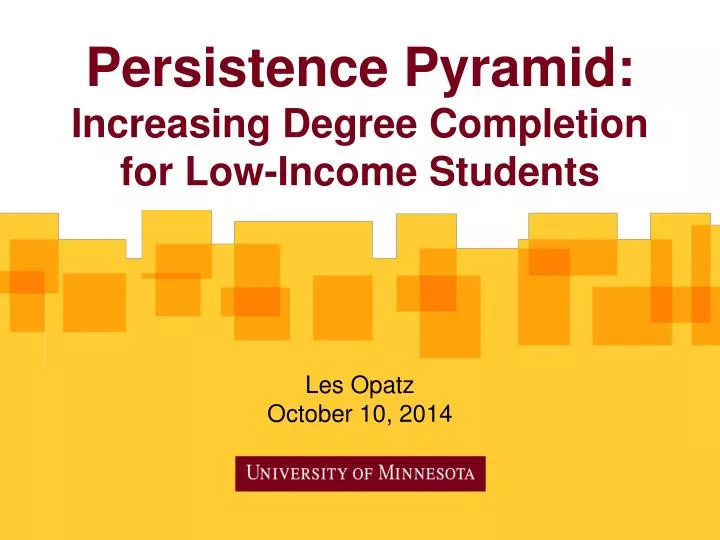 persistence pyramid increasing degree completion for low income students