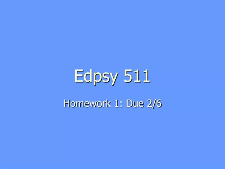 edpsy 511