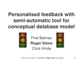Personalised feedback with semi-automatic tool for conceptual database model