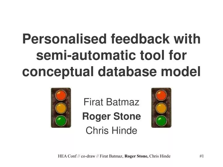 personalised feedback with semi automatic tool for conceptual database model
