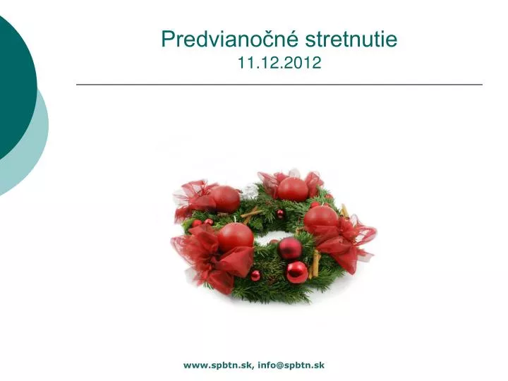 predviano n stretnutie 11 12 2012