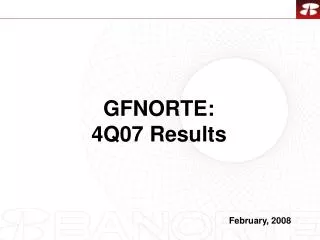 GFNORTE: 4Q07 Results