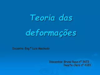 teoria das deforma es