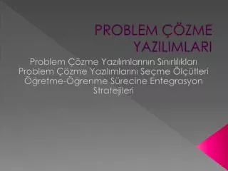 problem zme yazilimlari