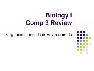 Biology I Comp 3 Review