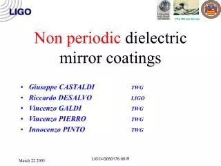 Non periodic dielectric mirror coatings