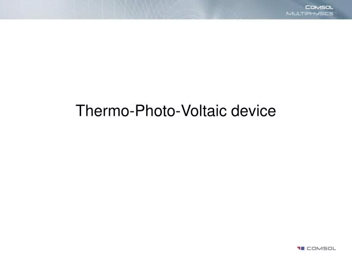 thermo photo voltaic device